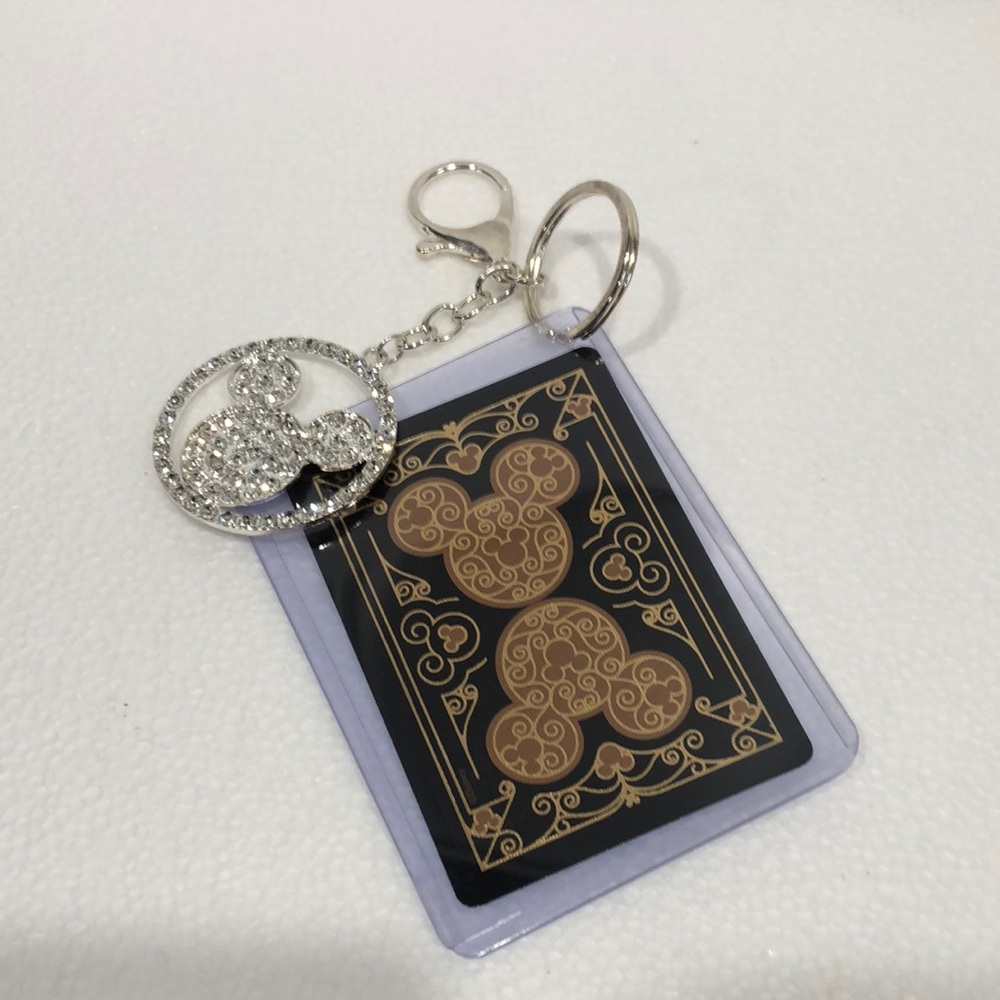 Mickey Mouse 4 ♠️ Playing Card and Keychain